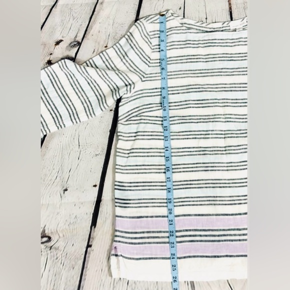 J. Jill Linen Striped Top, Medium - Picture 6 of 10